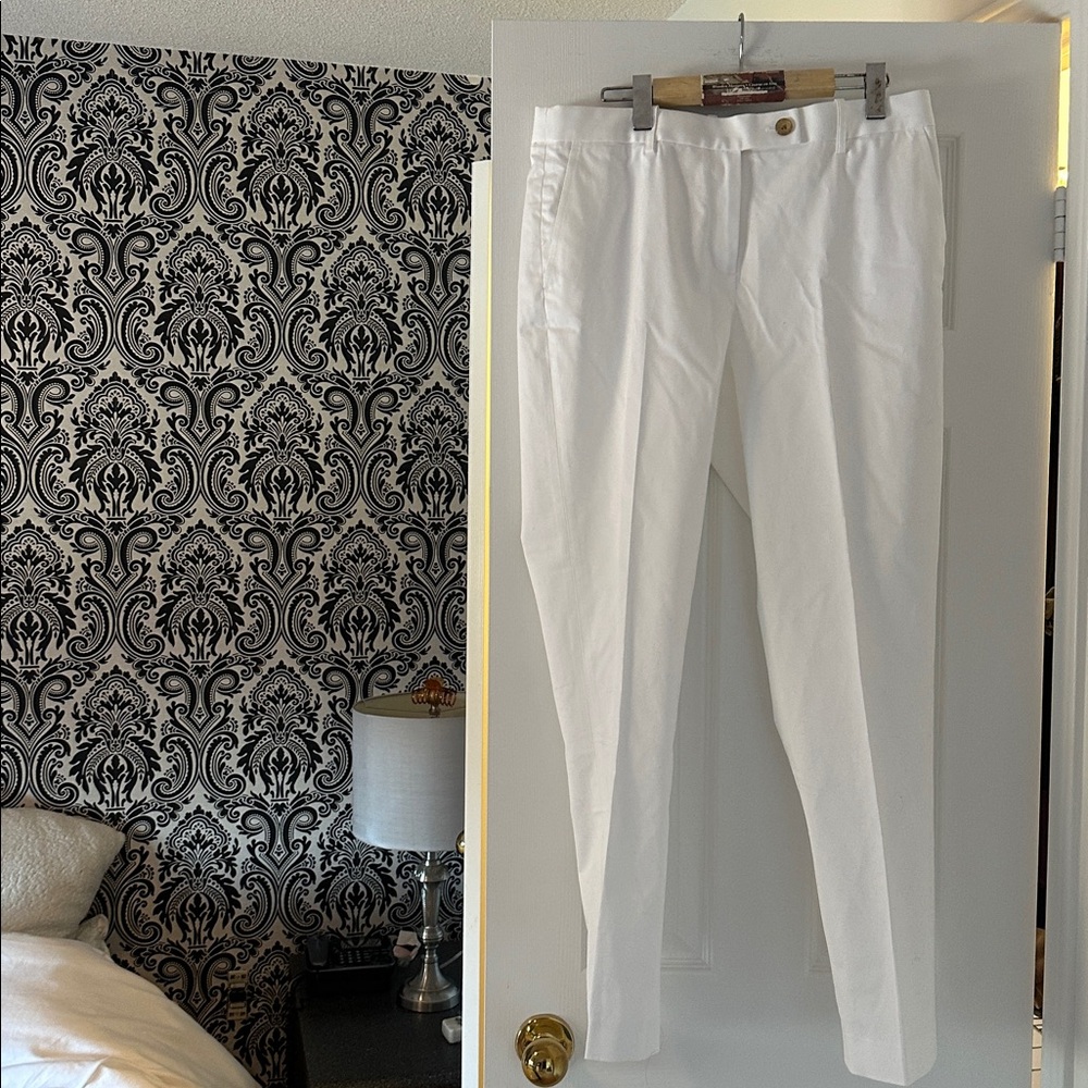 White trouser Pants. Brooks Brothers 
Never worn with tags